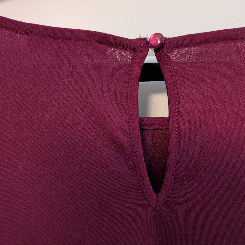 Adrianna Papell Rich Purple Blouse - Picture 9 of 13